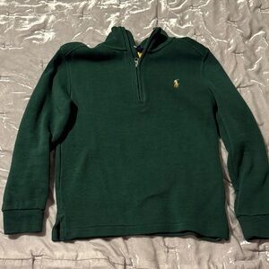 Polo by Ralph Lauren Boys Dark Green Zip-Up Sweater